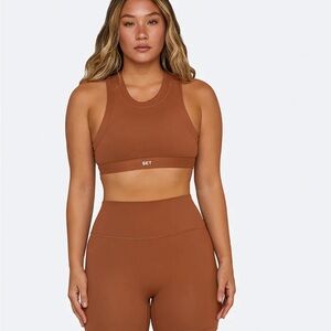 SET ACTIVE Sportbody High-Waist Brown Women’s Bike Shorts Sz Large